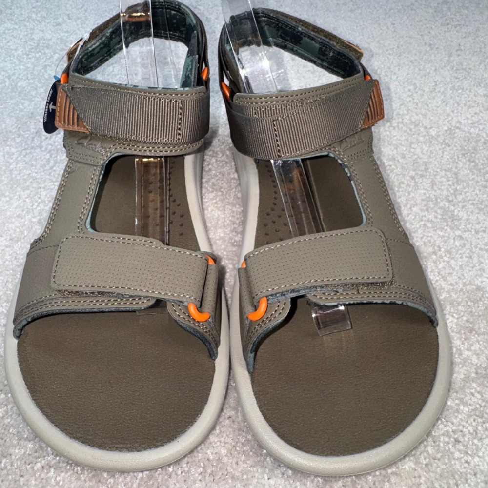 Clarks Cloudsteppers Breeze Trail Mens 10 Olive Green Water Friendly Sandals
